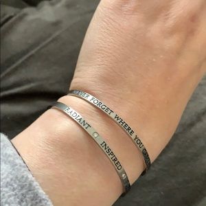 MantraBand set of two - Silver -slight wear